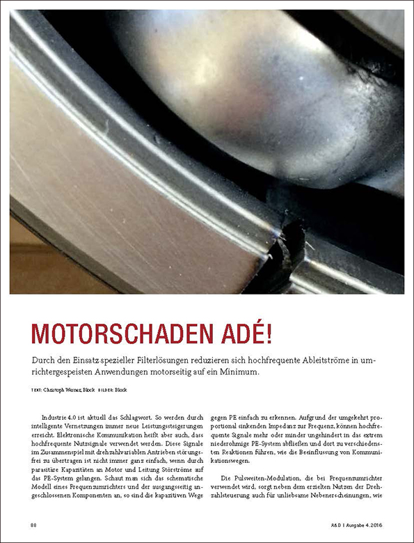 Titelbild Artikel über Filterlösungen in der A&D