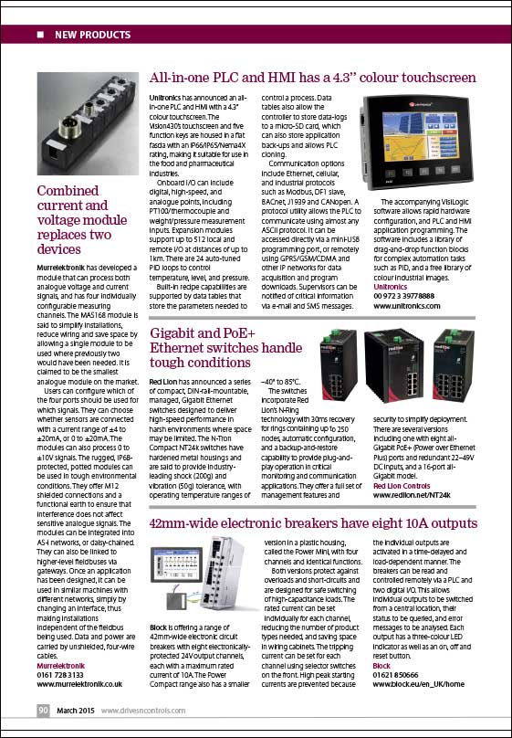 Titelbild Artikel für 24 V Schutzschalter in der Drives and Controls