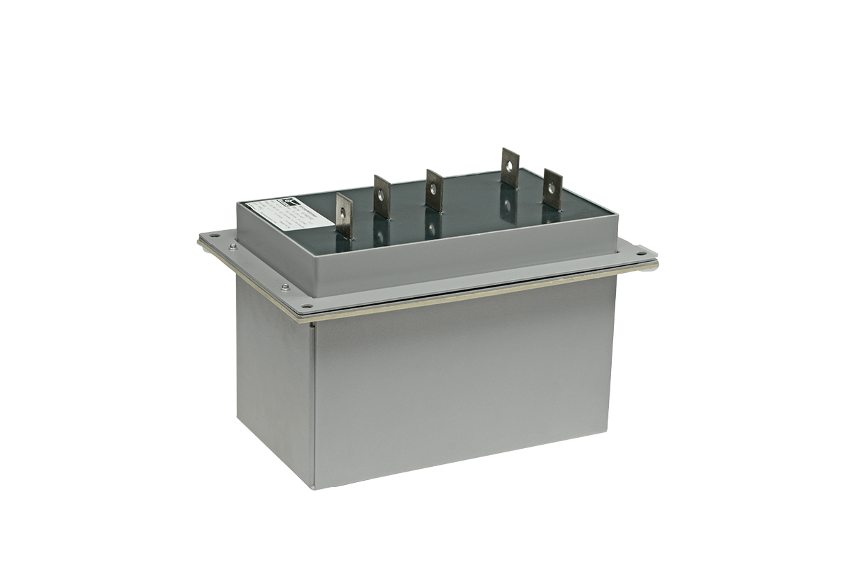 Produktabbildung vergossener Mittelfrequenz-Transformator zur Montage in Gehäuseöffnungen oder auf einem Kühlkörper